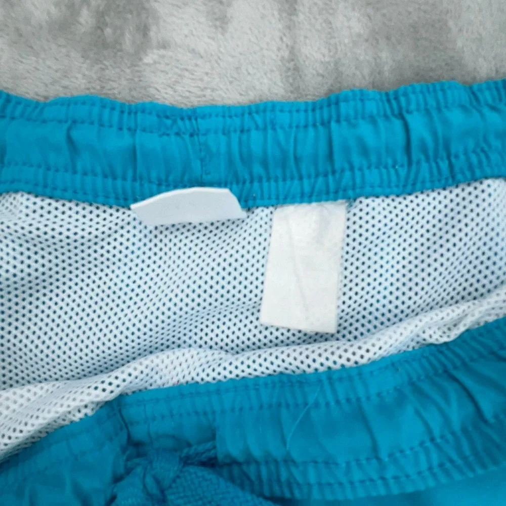 Sand N‎ Sun Mens Swim Trunks Turquoise Blue Orange White Stripe Board Shorts XL